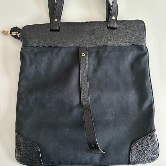 Black Canvas Leather Logo BSX Stowell Travel Tote Bag - Picture 6 of 16